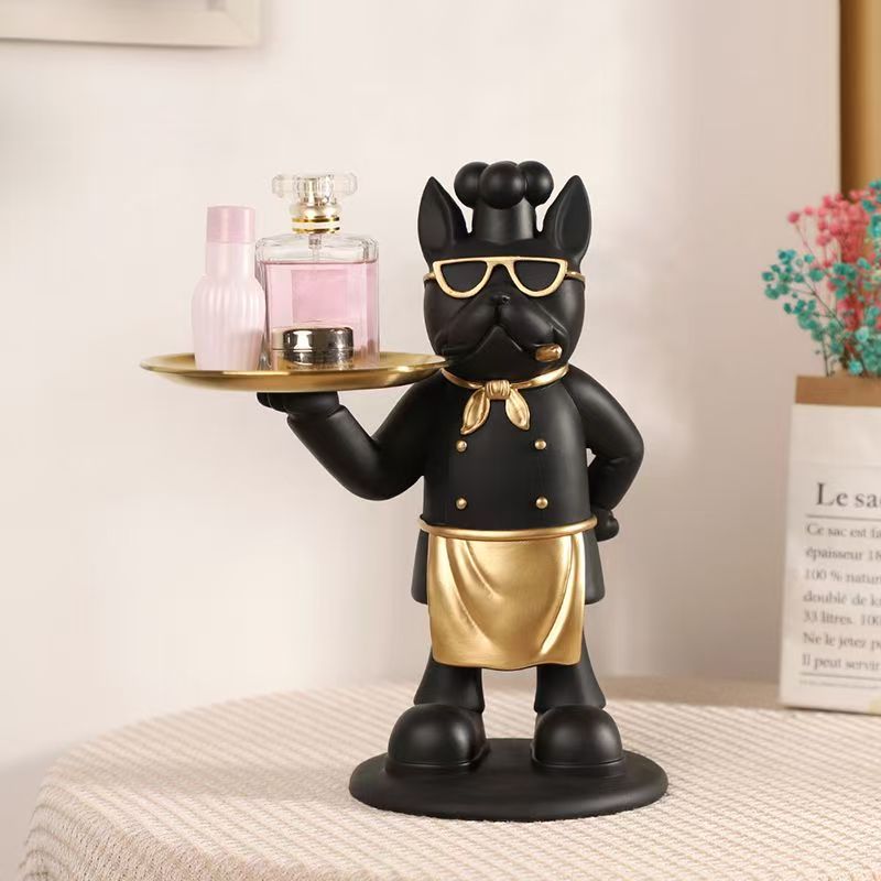 Resin Art Table - Resin Pirate Chef Statue Tray Remote