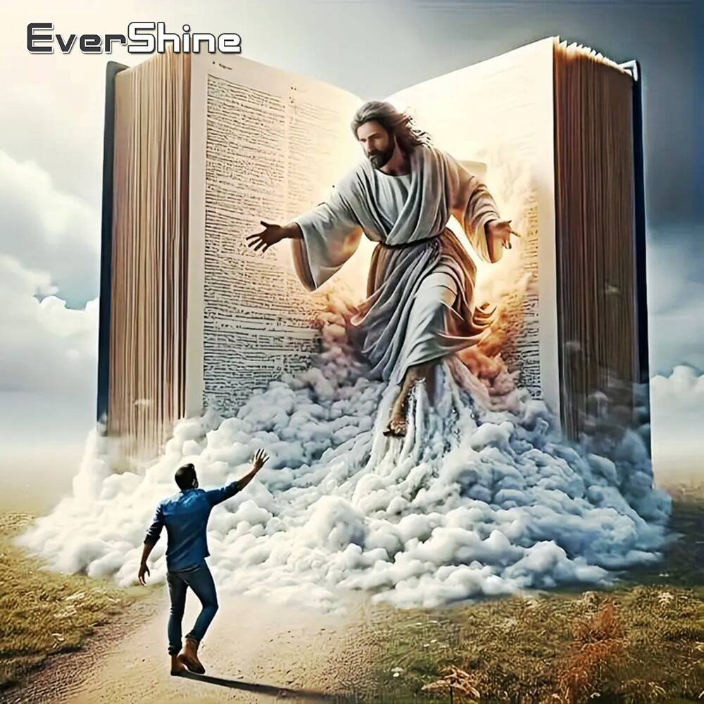 Resin Art Guide Book - Evershine Full Square Diamond Painting Jesus