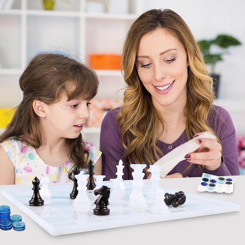 Resin Chess Set Mold With Ches - Resin Art Table review and price