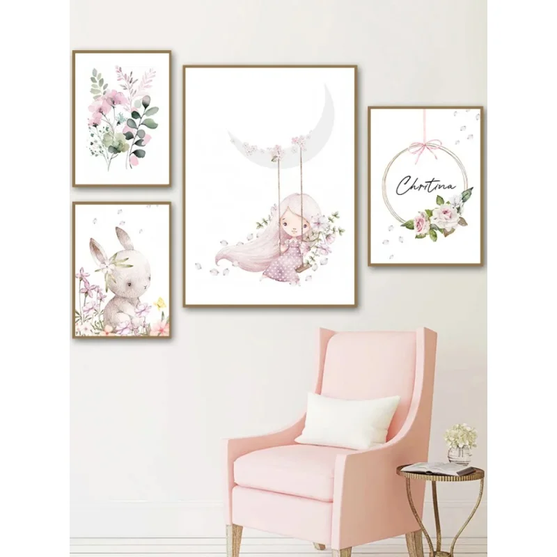 Nordic Cartoon Aesthetics Wall - Resin Art With Flowers review and price