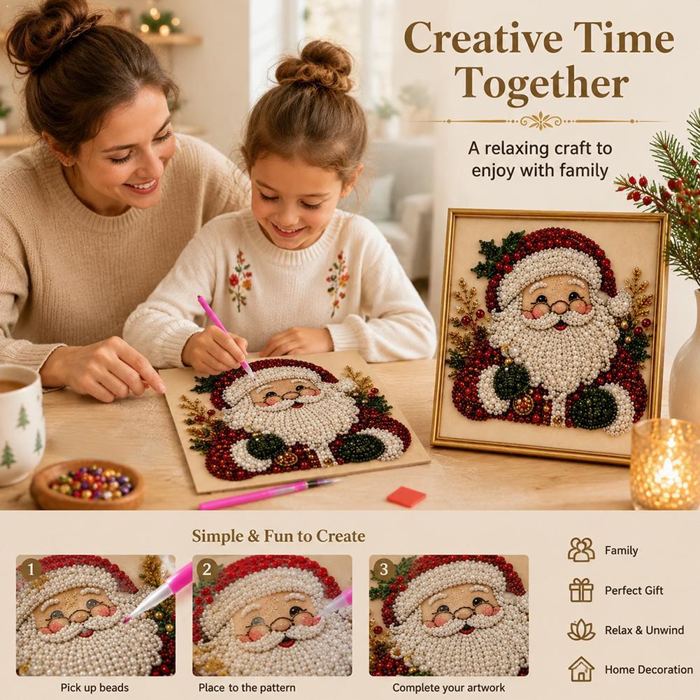 Christmas Santa Claus Pearl Ar - Resin Art And Craft review and price