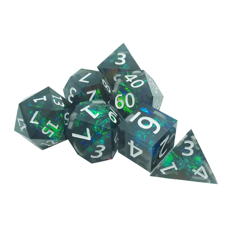 7PCS resin sharp polyhedral di - Resin Art Table review and price