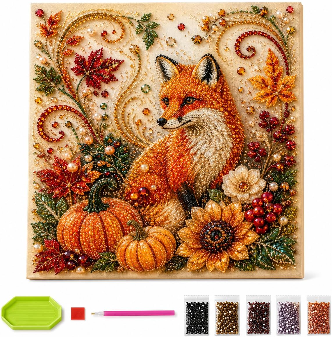 Autumn Diamond Pearl Painting  - Resin Art With Flowers review and price
