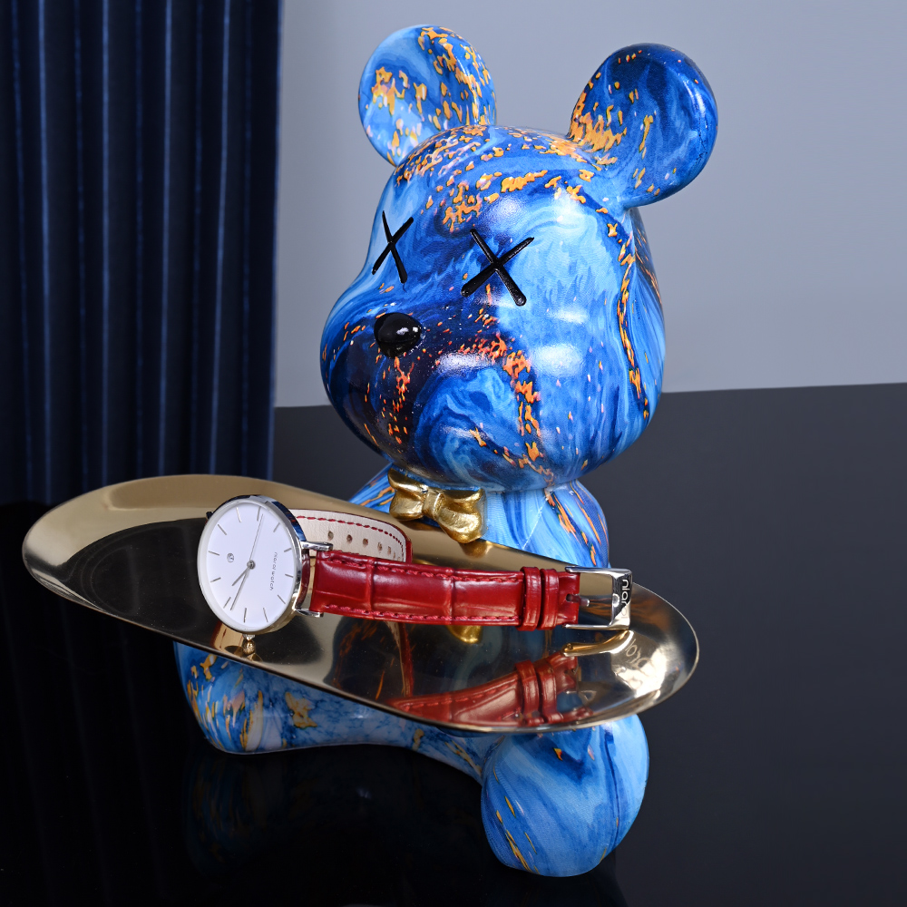 Colorful Bear Statues and Scul - Resin Art Table review and price