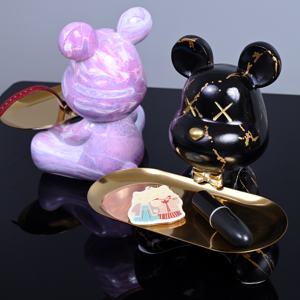 Colorful Bear Statues and Scul - Resin Art Table review and price