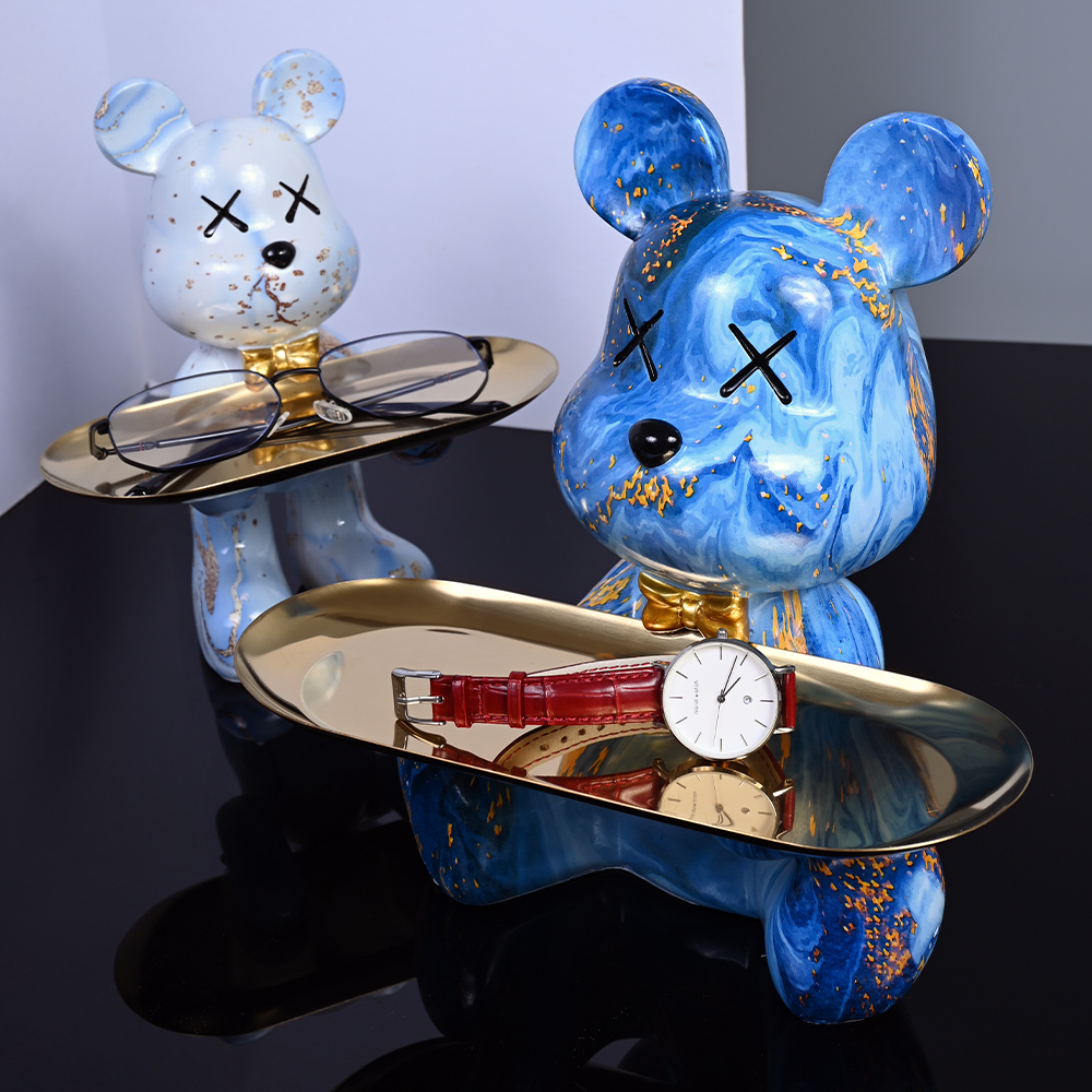Colorful Bear Statues and Scul - Resin Art Table review and price