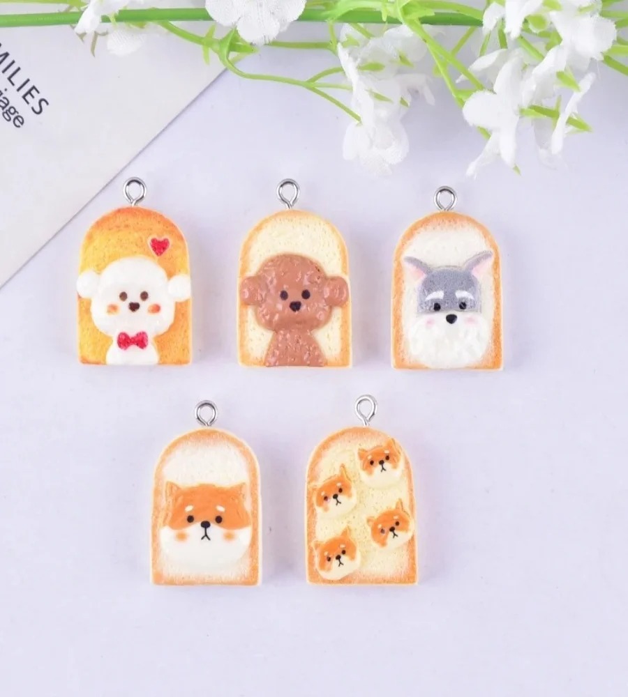 10Pcs Cute Toast Dog Resin Pen - Resin Art And Craft review and price