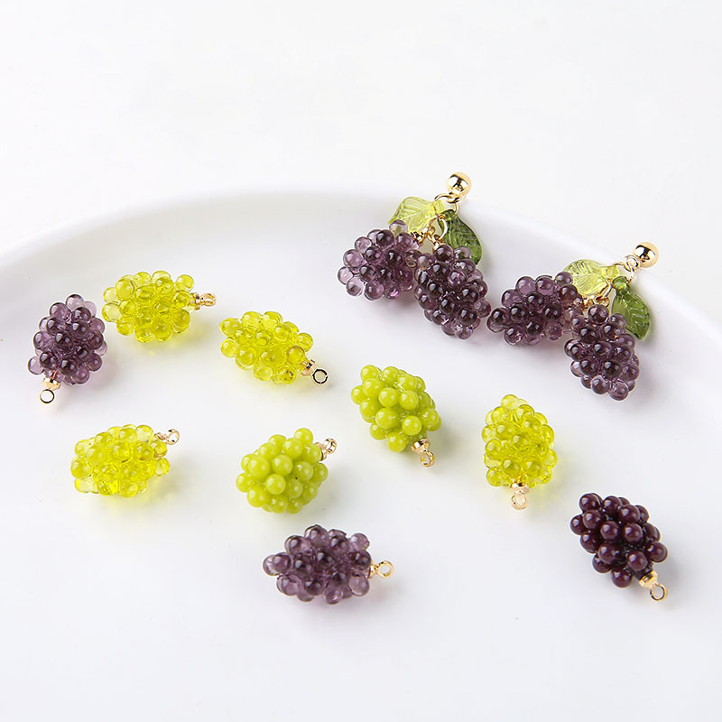 6pcs Cute Little Grapes Resin  - Resin Art Keychain review and price