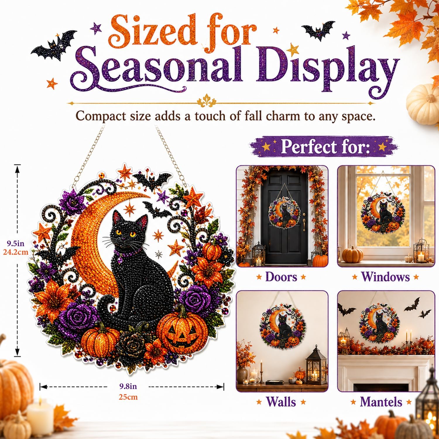 Halloween Pumpkins Diamond Art - Resin Art With Flowers review and price