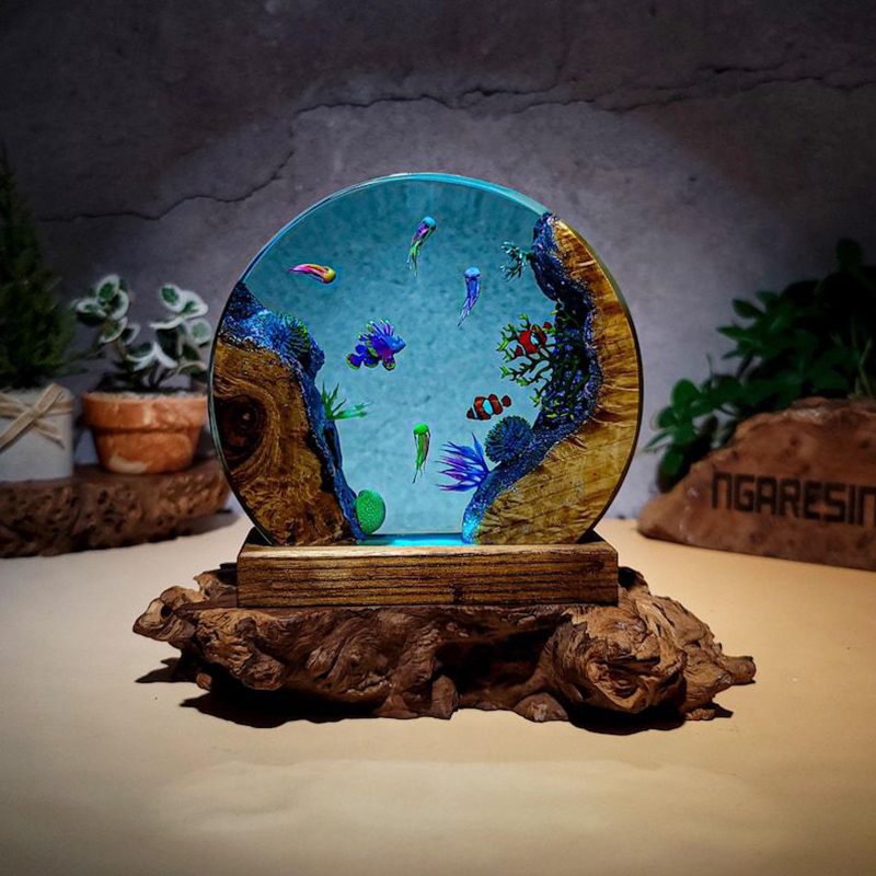 Ocean Aquarium Organism Resin  - Resin Art Table review and price