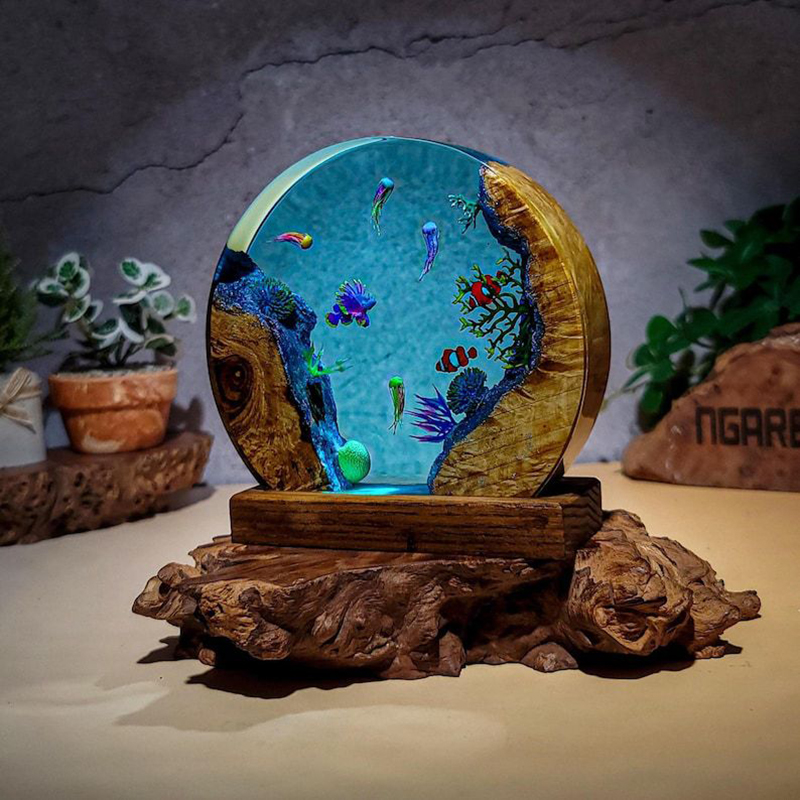 Ocean Aquarium Organism Resin  - Resin Art Table review and price