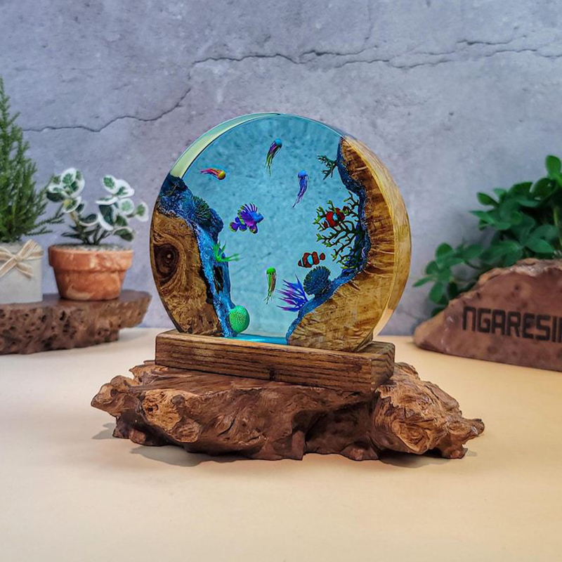 Ocean Aquarium Organism Resin  - Resin Art Table review and price