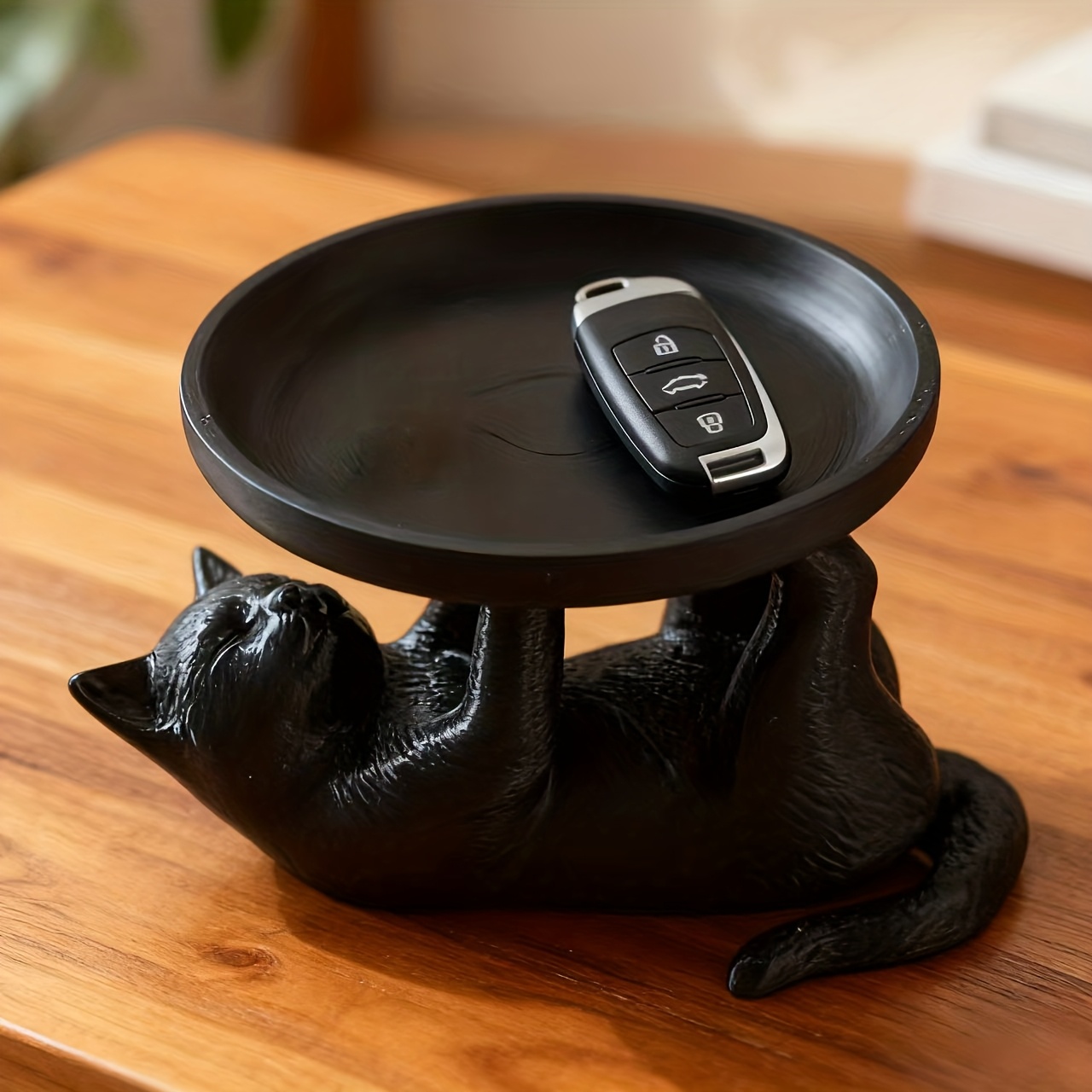 1Pc Resin Cat Statue with Tray - Resin Art Table review and price
