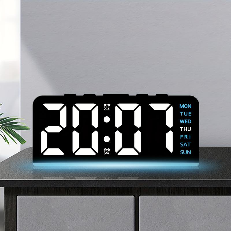 Digital LED Alarm Clock Deskto - Resin Art Watch review and price