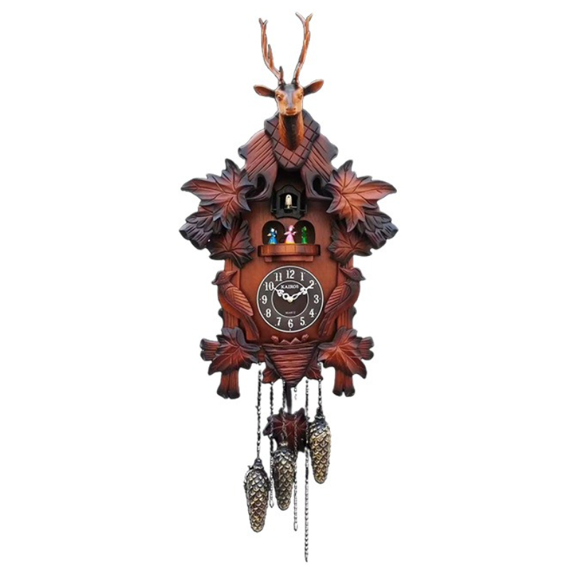 Cuckoo Wall Clock Solid Wood C - Resin Art Watch review and price