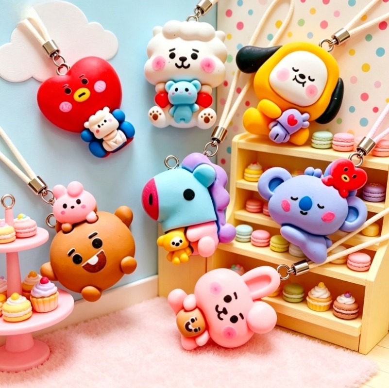 7pcs BT21 Resin Cartoon Charm  - Resin Art And Craft review and price