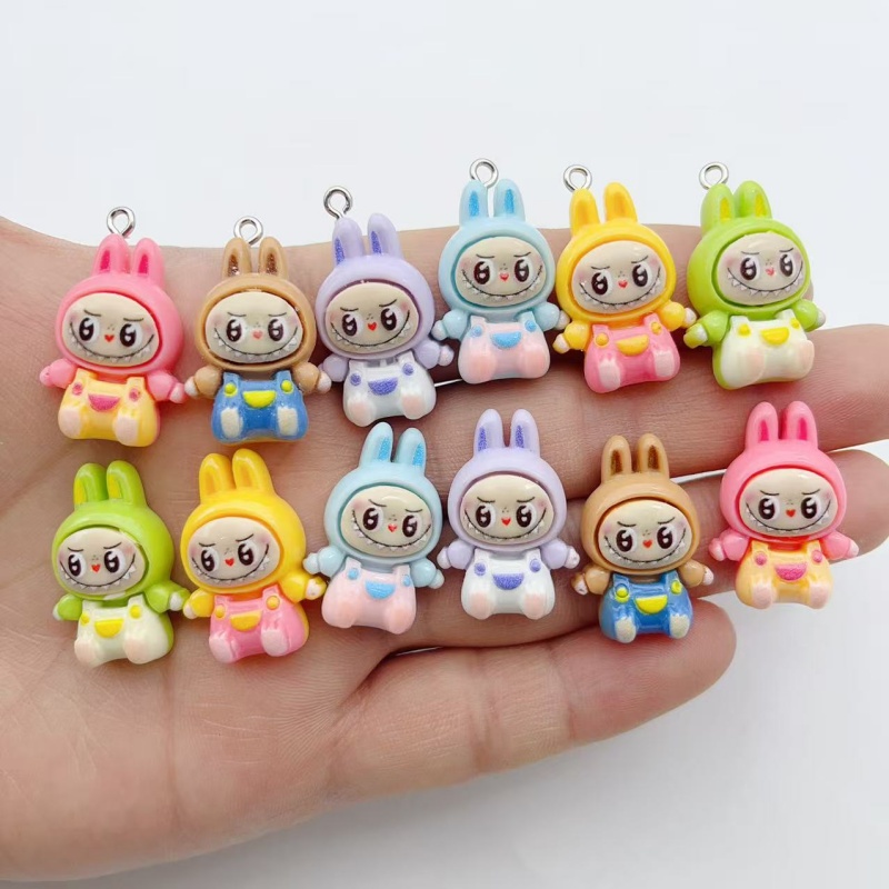 10Pcs Kawaii Rabbit Strawberry - Resin Art Keychain review and price