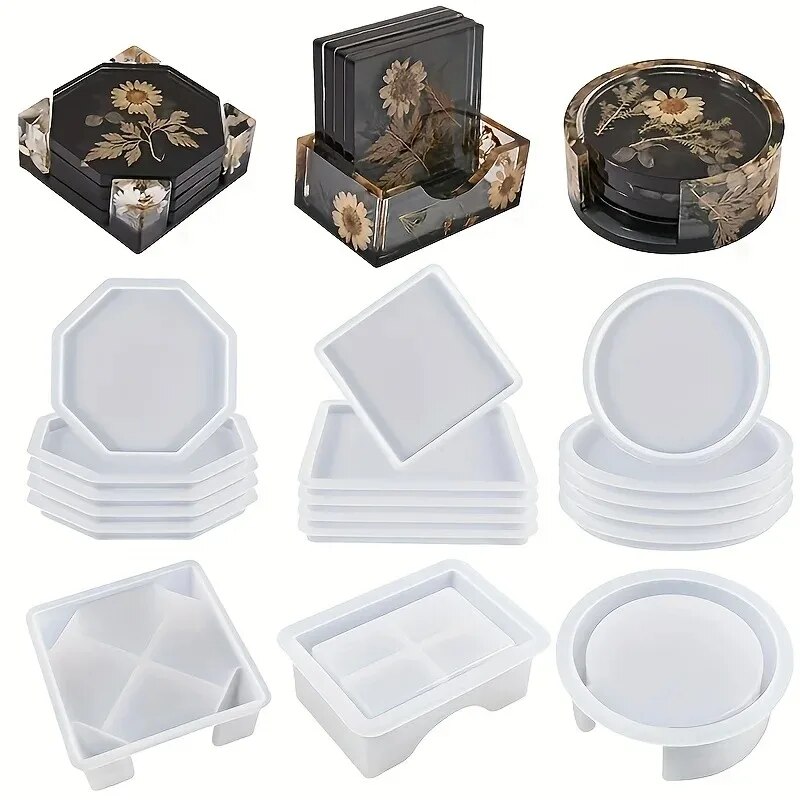 Coaster Resin Molds Set Includ - Resin Art Pen review and price