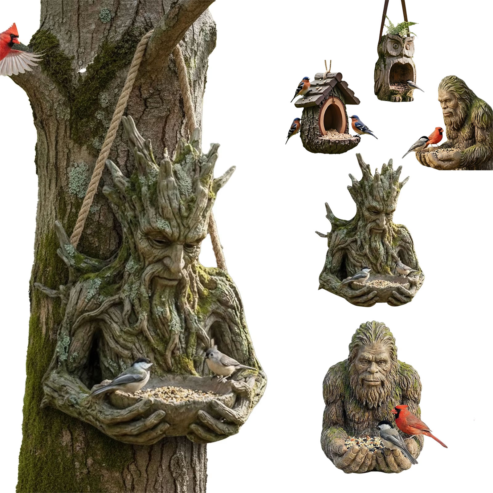 Funny Bigfoot Tree Hanging Bir - Resin Art Watch review and price