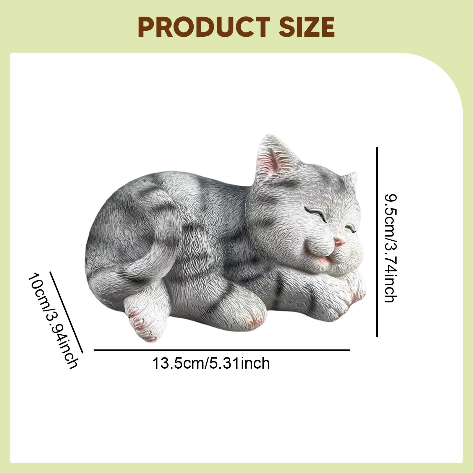 Cat Figurine Garden Statue Cre - Resin Art Table review and price